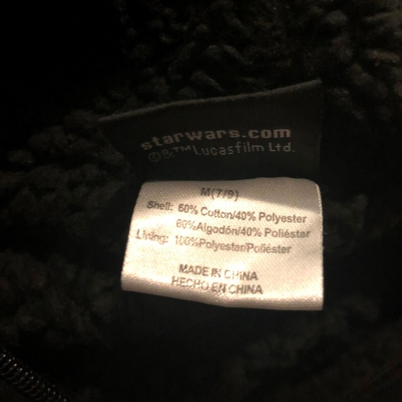 Starwars Boy's Size M (7/9) Black Hoodie Sweater - Picture 5 of 5
